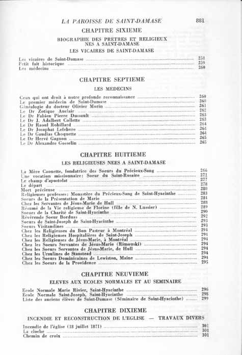 Table des matières