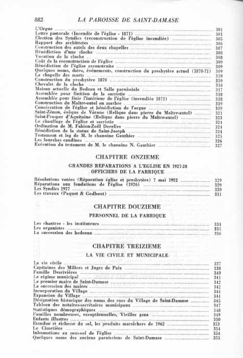 Table des matières