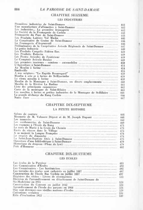 Table des matières