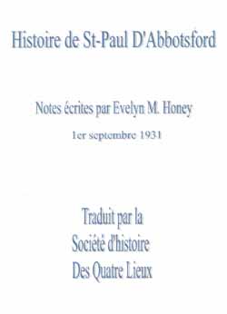 Histoire de St-Paul d'Abbotsford