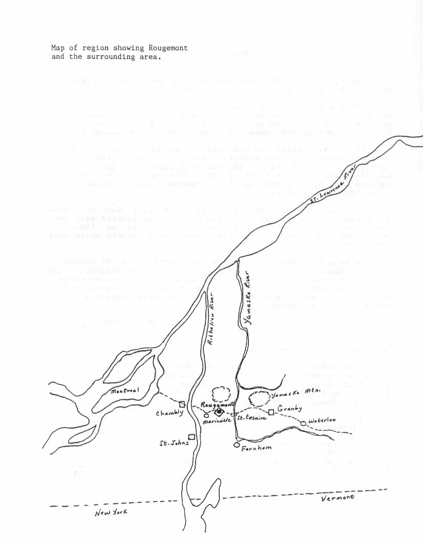 Map of region showing Rougemont